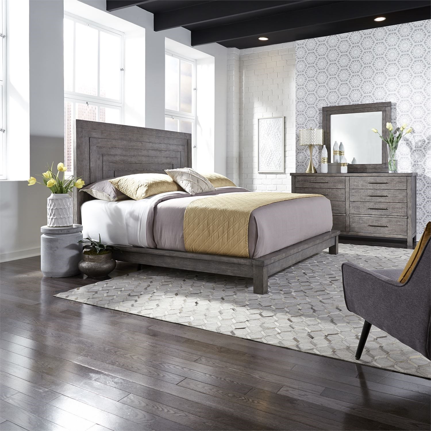 King bed hotsell modern farmhouse